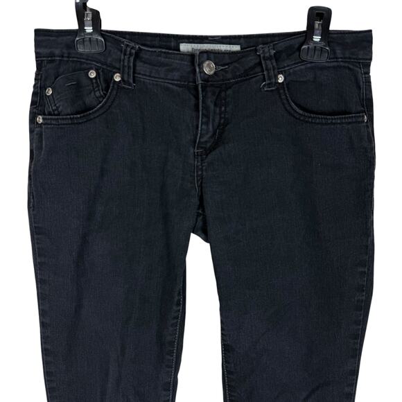 Forever Twenty One Jeans Women's 27 Black Stretch Low-Rise Straight Leg Classic - Picture 3 of 13